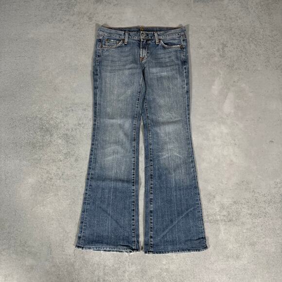 7 For All Mankind Dojo Bootcut Jeans Medium Wash - Size: 28 (31") - Picture 1 of 12